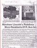 Cecil Whig Newspaper-Abraham Lincoln's relatives Were Residents Of Rising Sun Area
