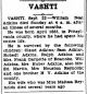 Obit. for William Neal Adkins provided by Carter Powell from The Bee dated 9/26/1927