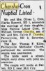Marriage Announcement-The Tribune (Scranton, Pa.) 7/1/1954