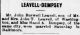 Marriage announcement for Leavell-Demsey from The Free Lance dated 5/4/1909 provided by Carter Powell