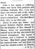 Roxboro Courier, North Carolina 4/9/1891 (findagrave)