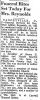 Obit. for Irene Bertha Adkins Reynolds from the Danville Register dated 9/5/1970 provided by Carter Powell
