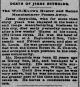 Obit. Philadelphia Inquirer 8/18/1894