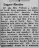 Marriage Announcement-Midland Journal 1/14/1944