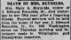 Obit. Evening Journal 2/12/1912
