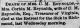 Death Notice for Mrs. Corbin M. Reynolds 18 Jan 1881