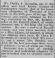 Obit. Clinch Valley News 10/30/1914