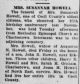 Death Notice
Midland Journal, Rising Sun, Maryland
March 1939