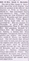 Cecil County Newspaper 1907, Obit, Sarah A. Gray Reynolds