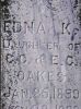 Edna Oakes Headstone - Adkins-Oakes Cemetery; Henry Co., Virginia