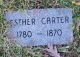 Headstone of Esther Crockett Carter