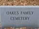 Oakes Family Cemetery William Burl 'Old Bill' Oakes
