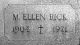 Headstone Ellen Rick (nee Ingram)
