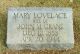 Headstone Mary Lovelace