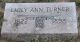 Headstone Emily Ann Turner (nee Alsup)