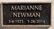 Headstone Marianne Newman