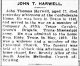 John T. Harwell
Headstone