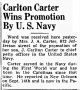 James Carlton Carter-Promoted to Chief Petty Officer