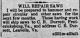 Newspaper article WILL REPAIR SAWS from The Free Lance dated 4/23/1910 provided by carter Powell