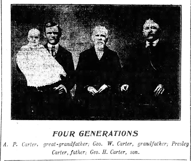 Andrew Presley Carter-4 Generations