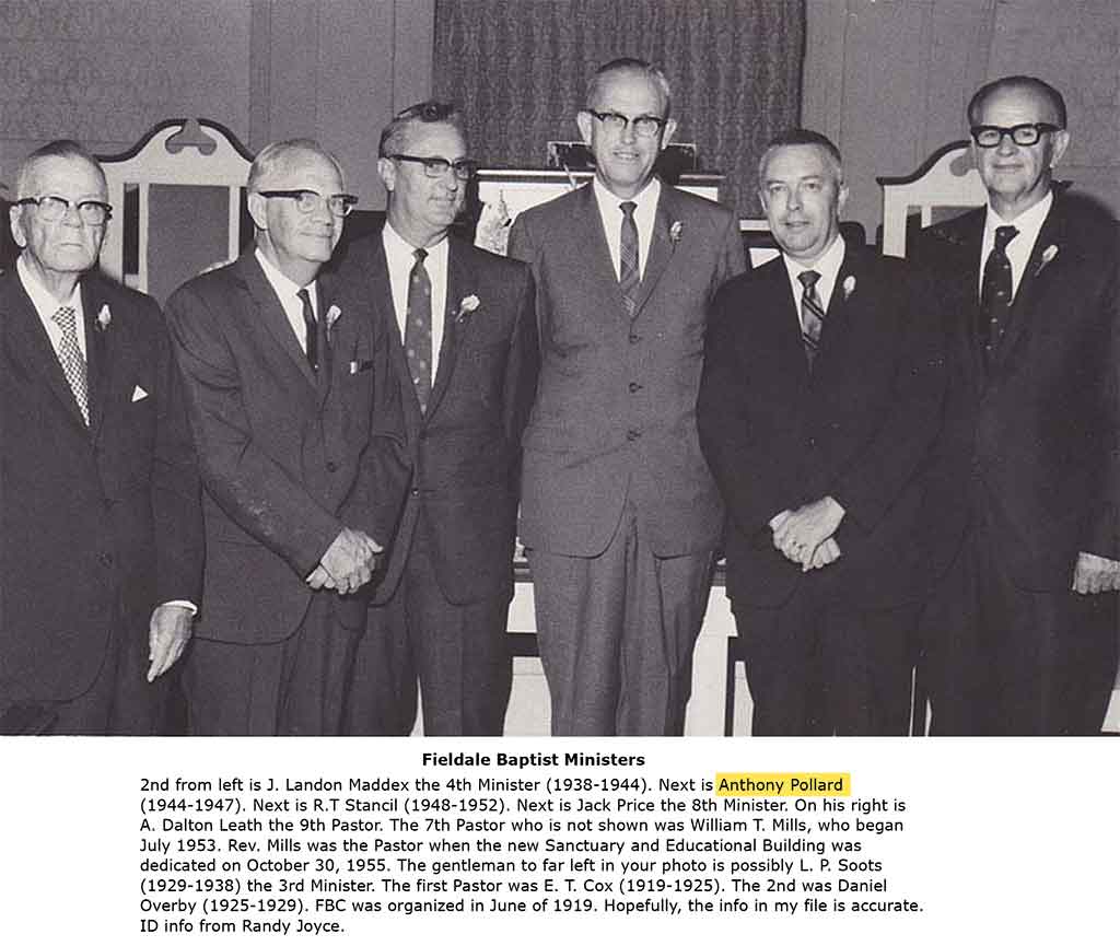Fieldale Ministers Thomas Anthony Pollard
