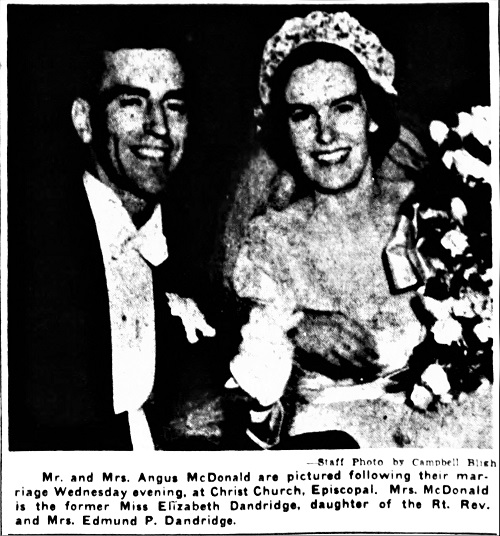 McDonald-Dandridge Wedding