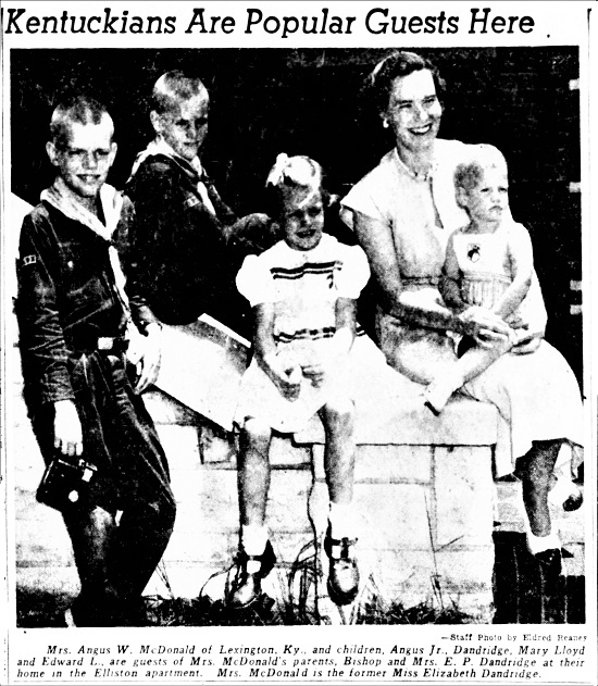 Elizabeth Dandridge McDonald & Children