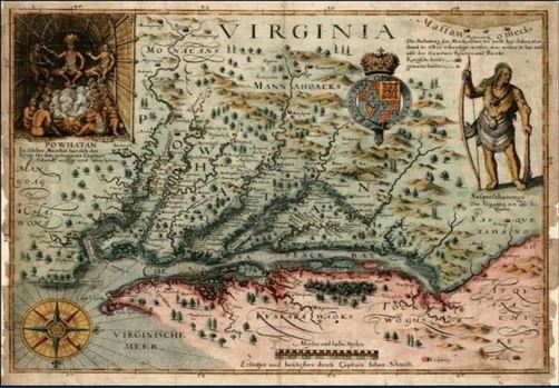 1666 Map of Virgiia